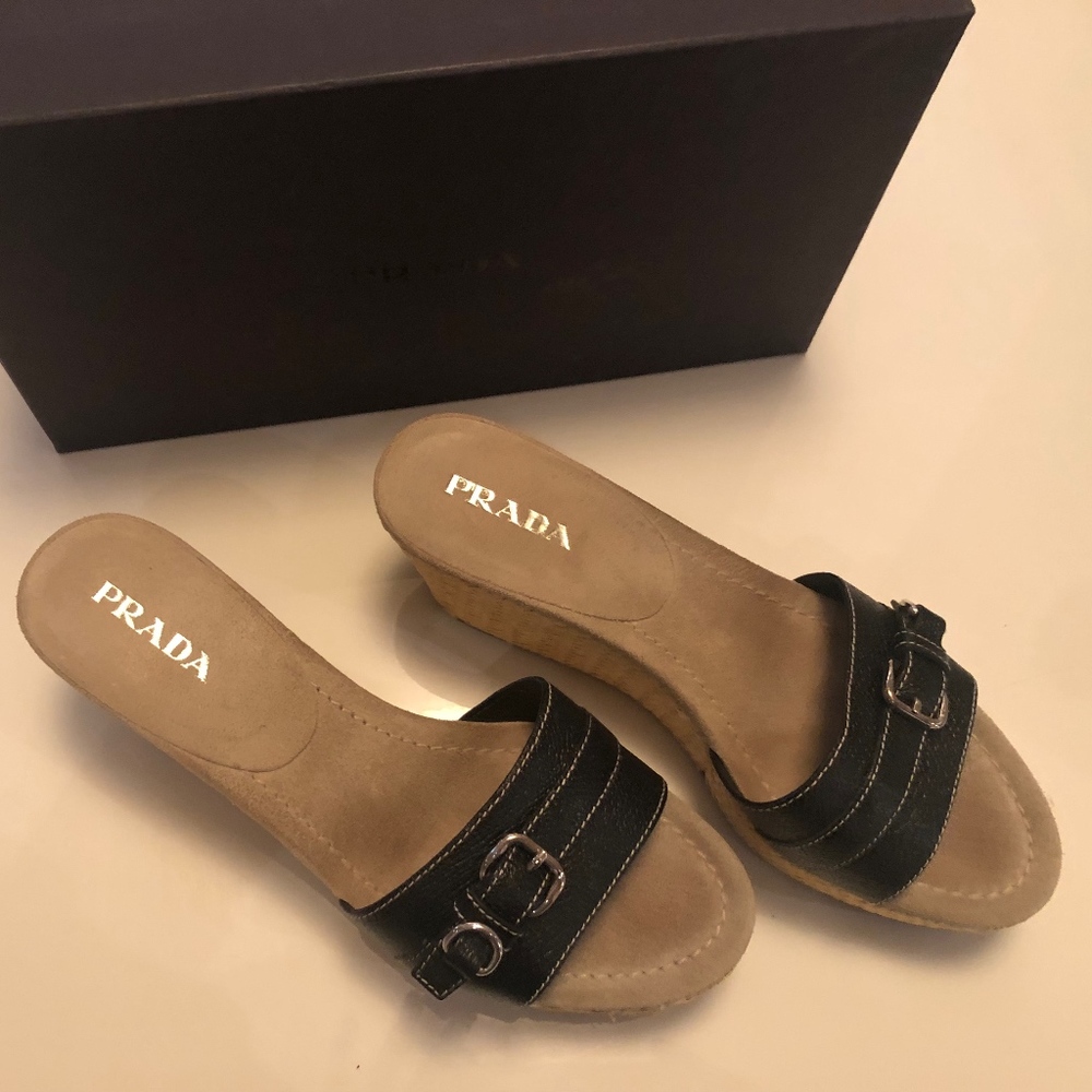 Prada Platform Wedges - Size 8